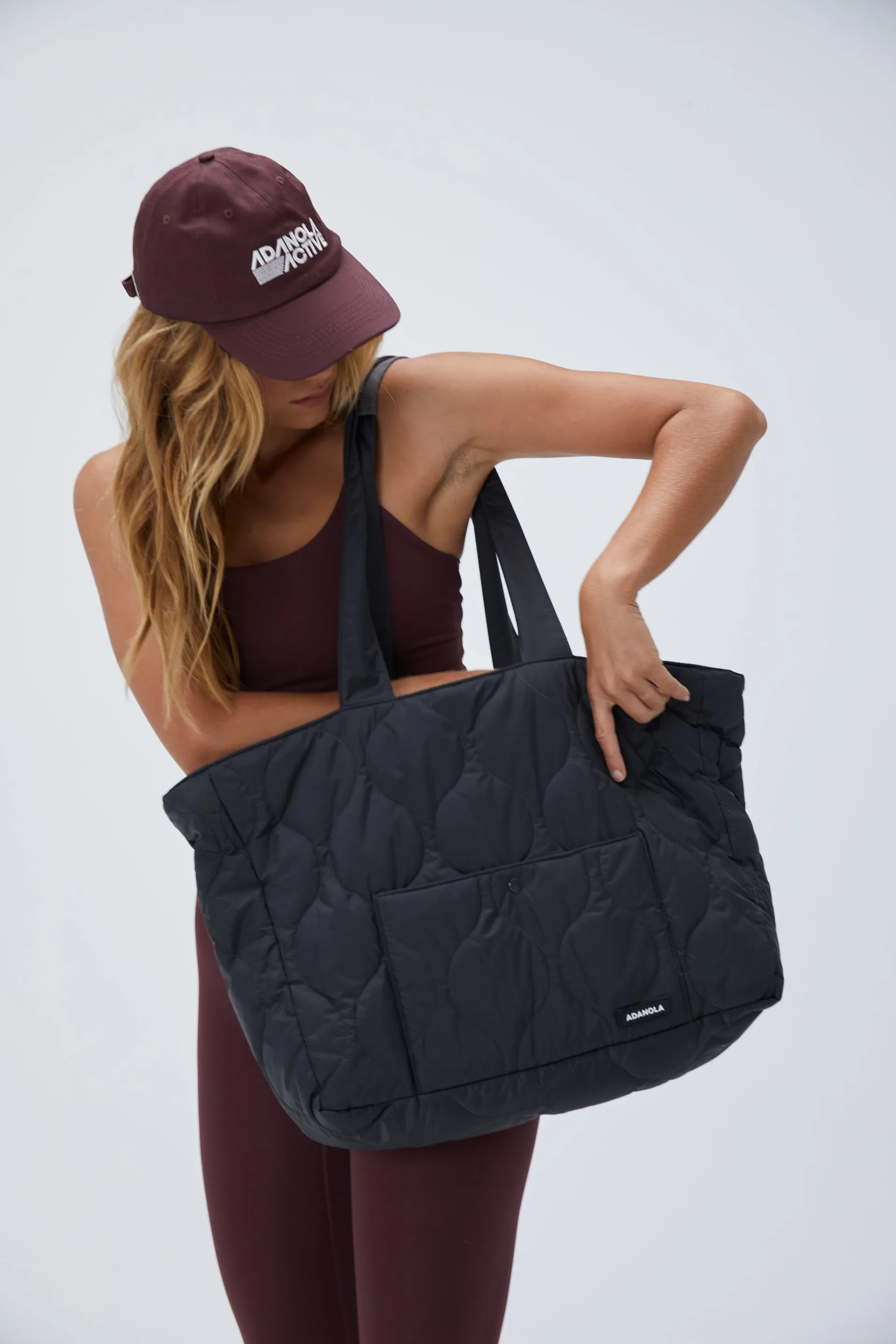 Quilted Nylon Tote Bag - Slate Grey | Parallel