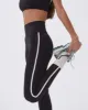 Ultimate Piping Leggings - Black/Cream sold by Adanola