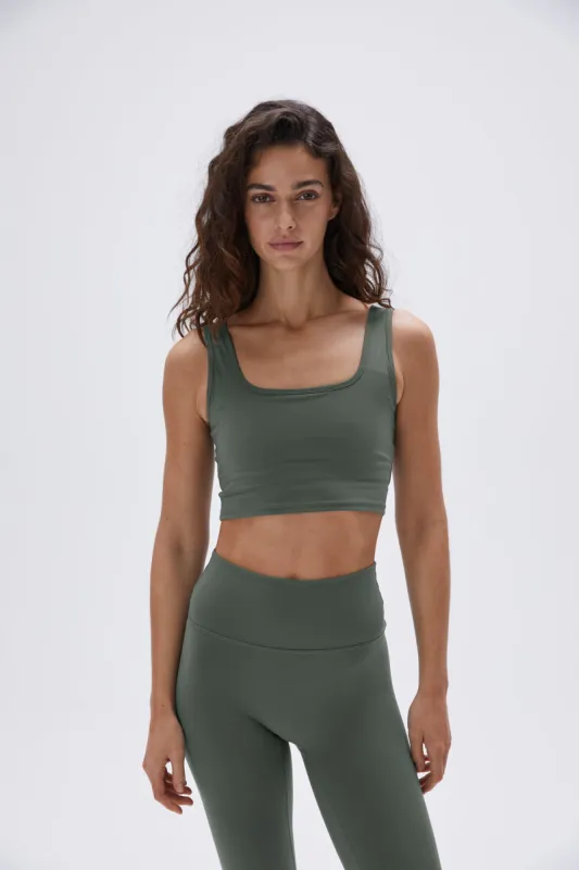 Ultimate Square Neck Bra - Sea Green sold by Adanola