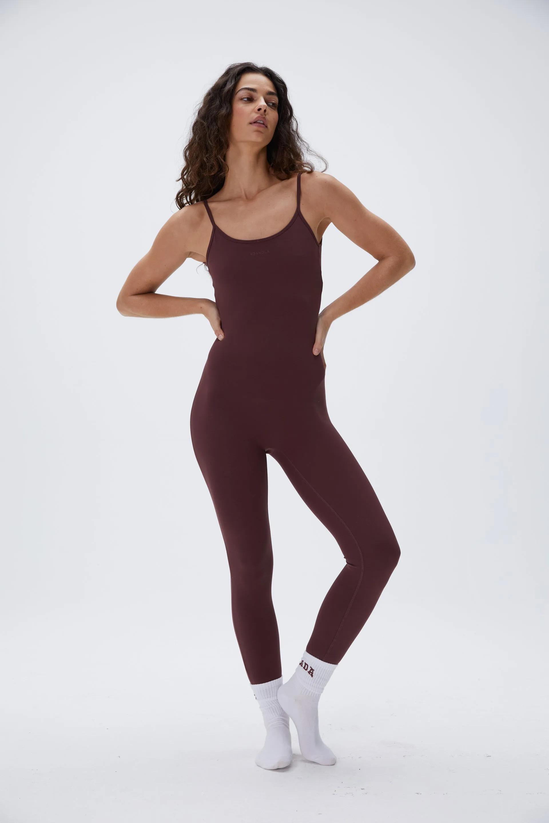Ultimate Low Cross Back Unitard - Burgundy sold by Adanola product image thumbnail 2