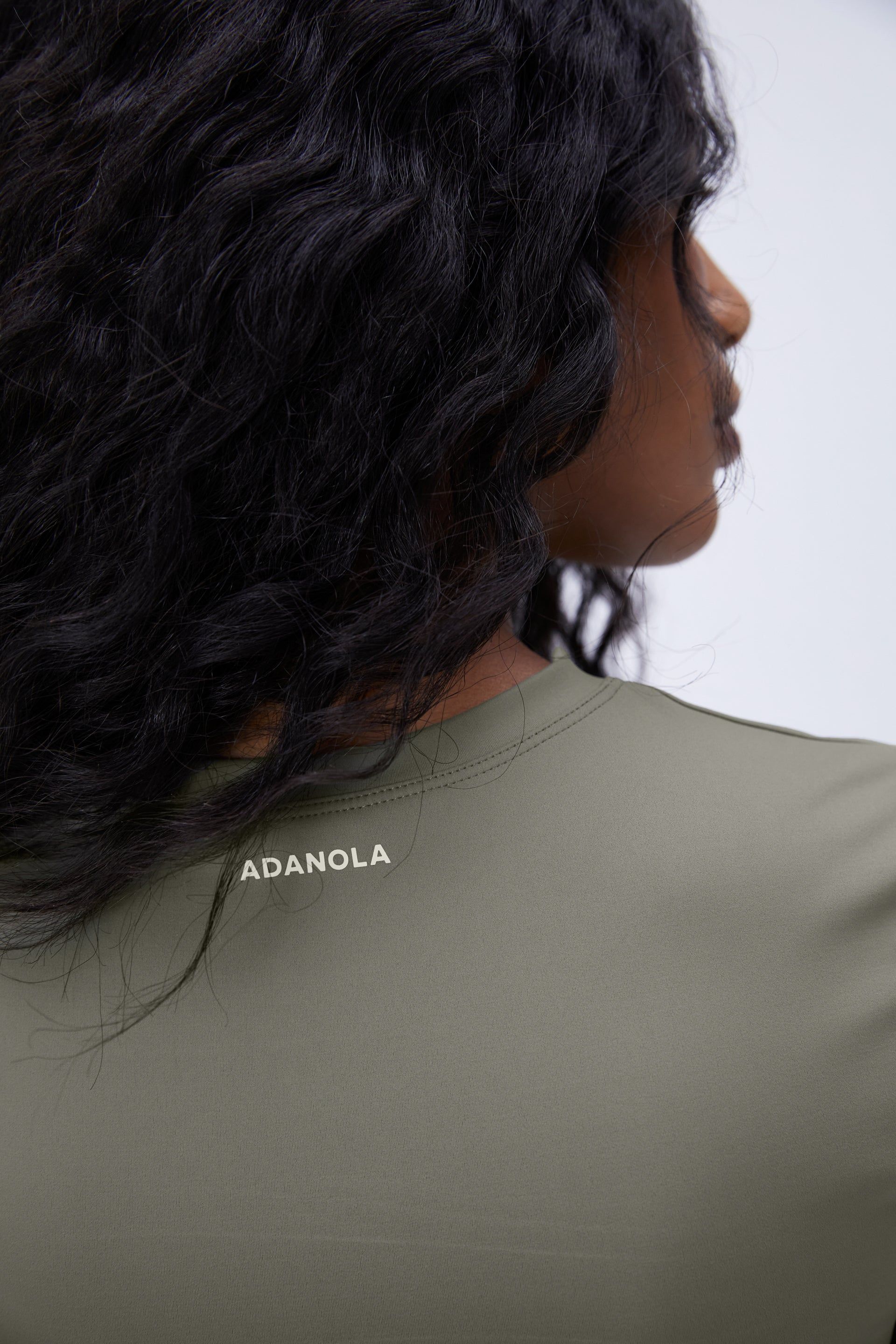 Ultimate Short Sleeve Longline Top - Olive Green sold by Adanola product image thumbnail 3