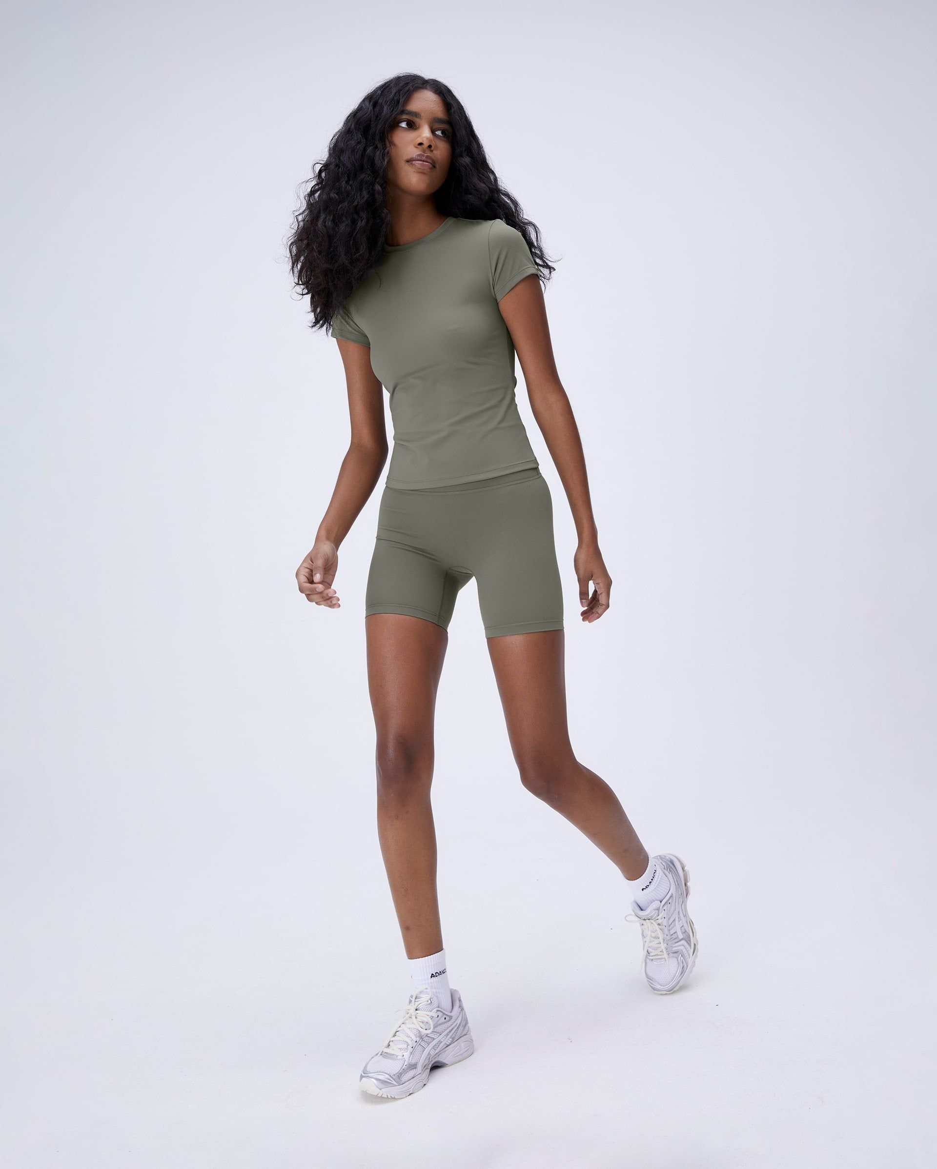 Ultimate Short Sleeve Longline Top - Olive Green sold by Adanola product image thumbnail 4