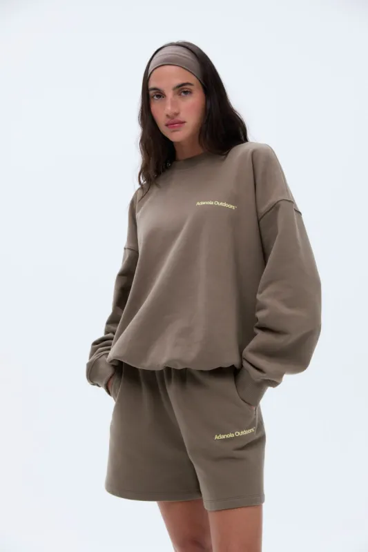 Trail Oversized Sweatshirt  - Cocoa Brown sold by Adanola