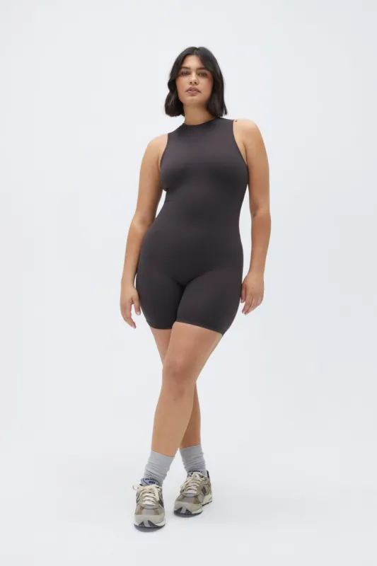 Ultimate Sleeveless Romper - Coffee Bean sold by Adanola