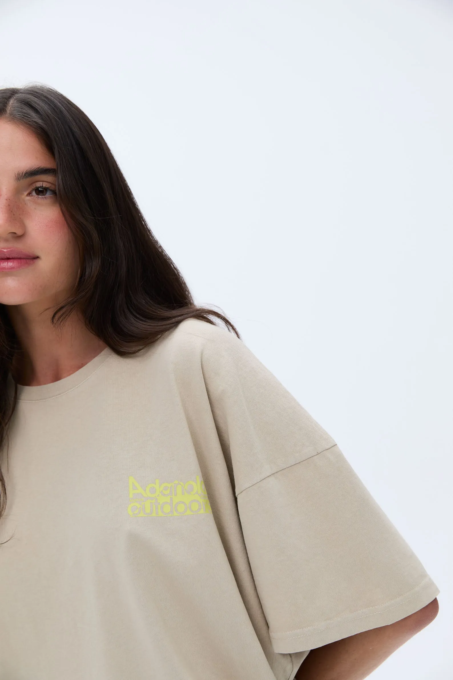Trail Washed Short Sleeve Oversized T-shirt - Sand sold by Adanola product image thumbnail 3