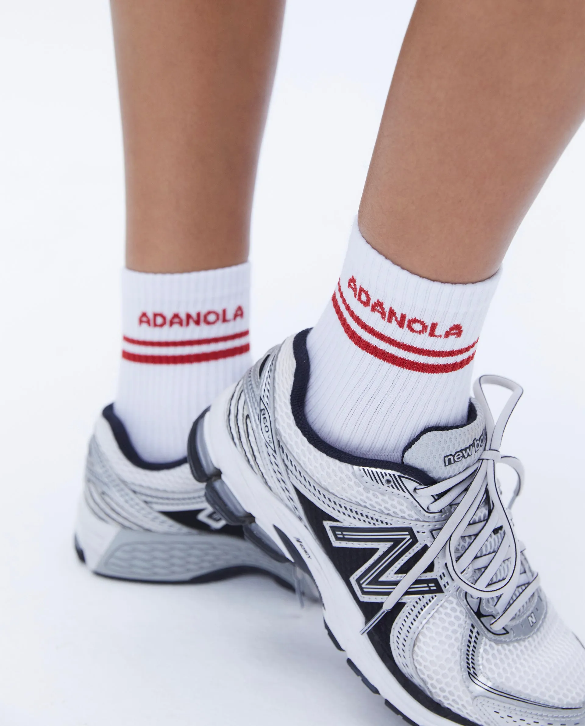 3 Pack College Socks - White/Black, White/Classic Red, White/Navy Blue sold by Adanola product image thumbnail 3