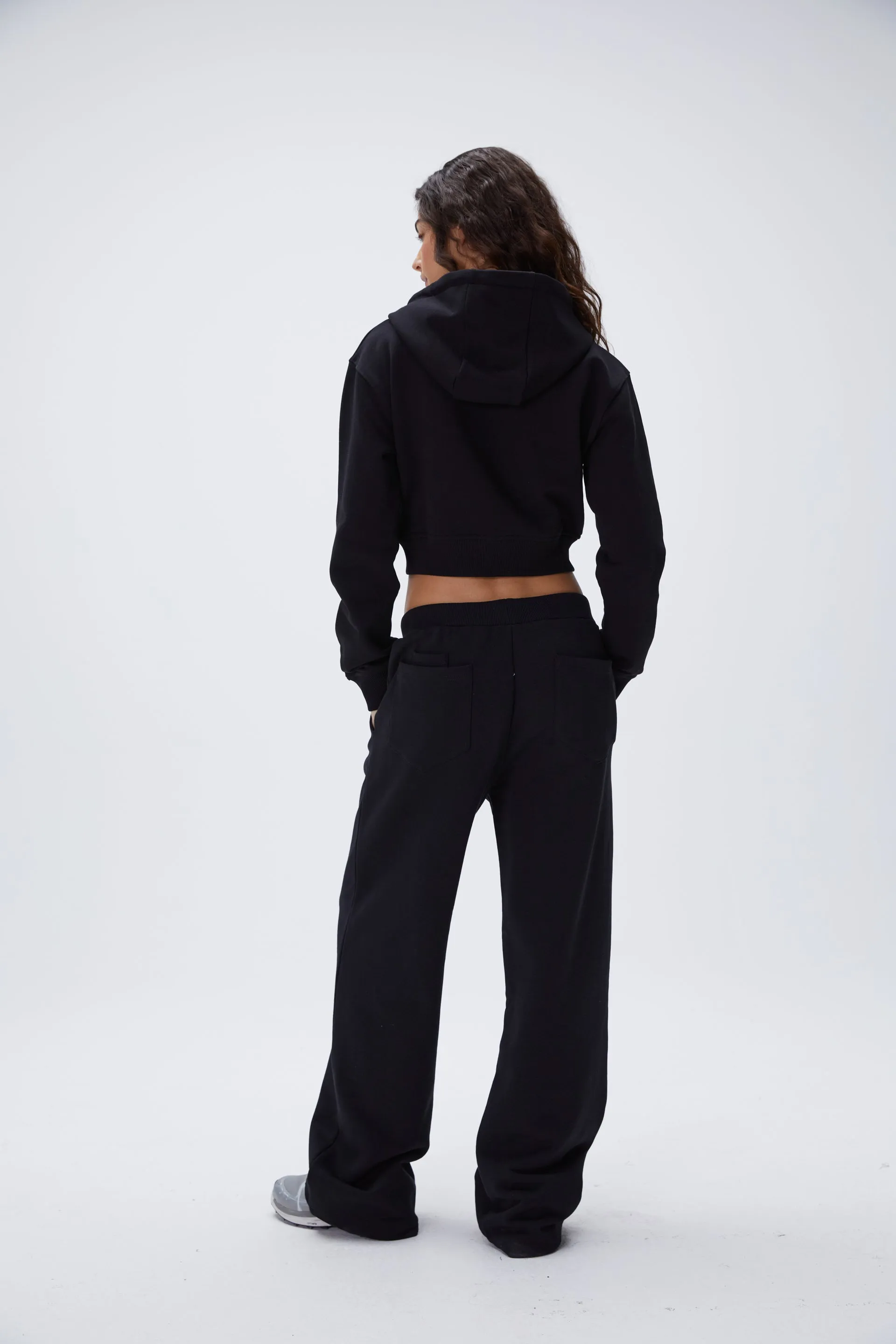 Low Rise Straight Leg Sweatpants - Black sold by Adanola product image thumbnail 3