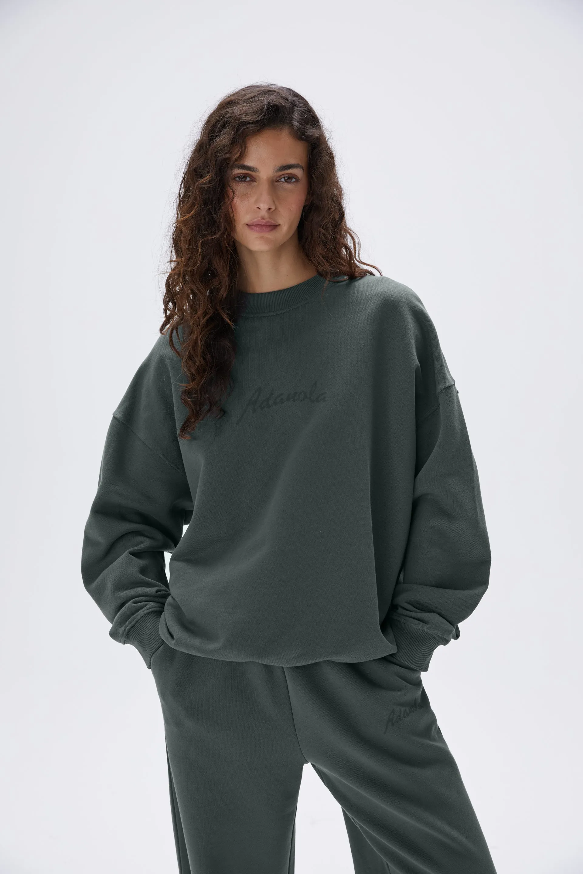 Freehand Oversized Sweatshirt - Mineral Green sold by Adanola