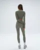 Long Sleeve Crop Top - Olive Green sold by Adanola