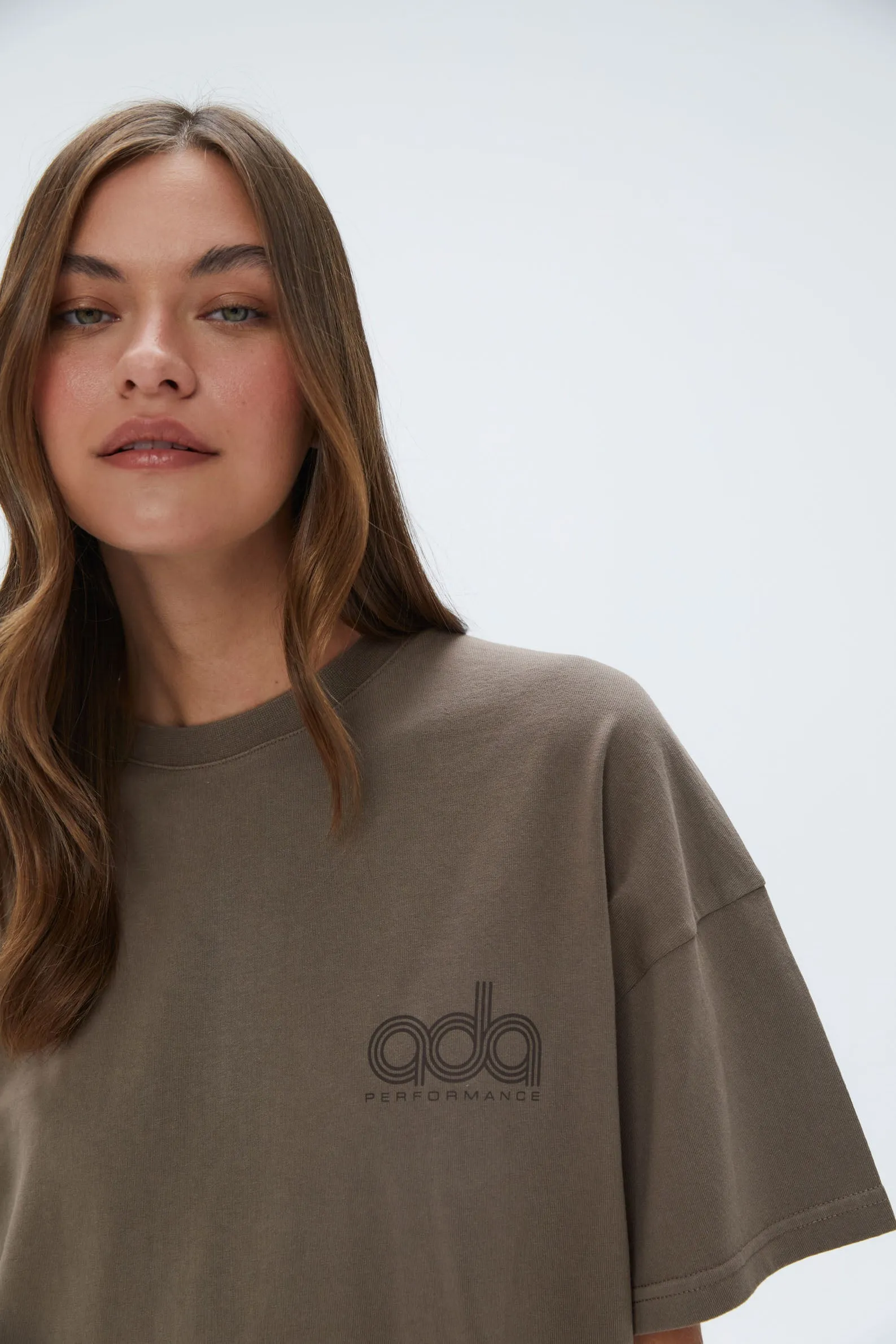 Performance Washed Short Sleeve Drop Shoulder T-shirt - Cocoa Brown sold by Adanola product image thumbnail 2