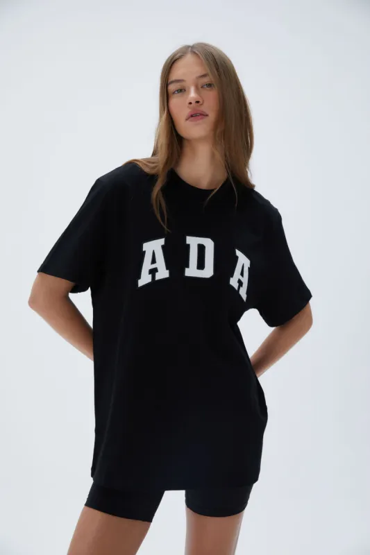 ADA Short Sleeve Oversized T-shirt - Black sold by Adanola