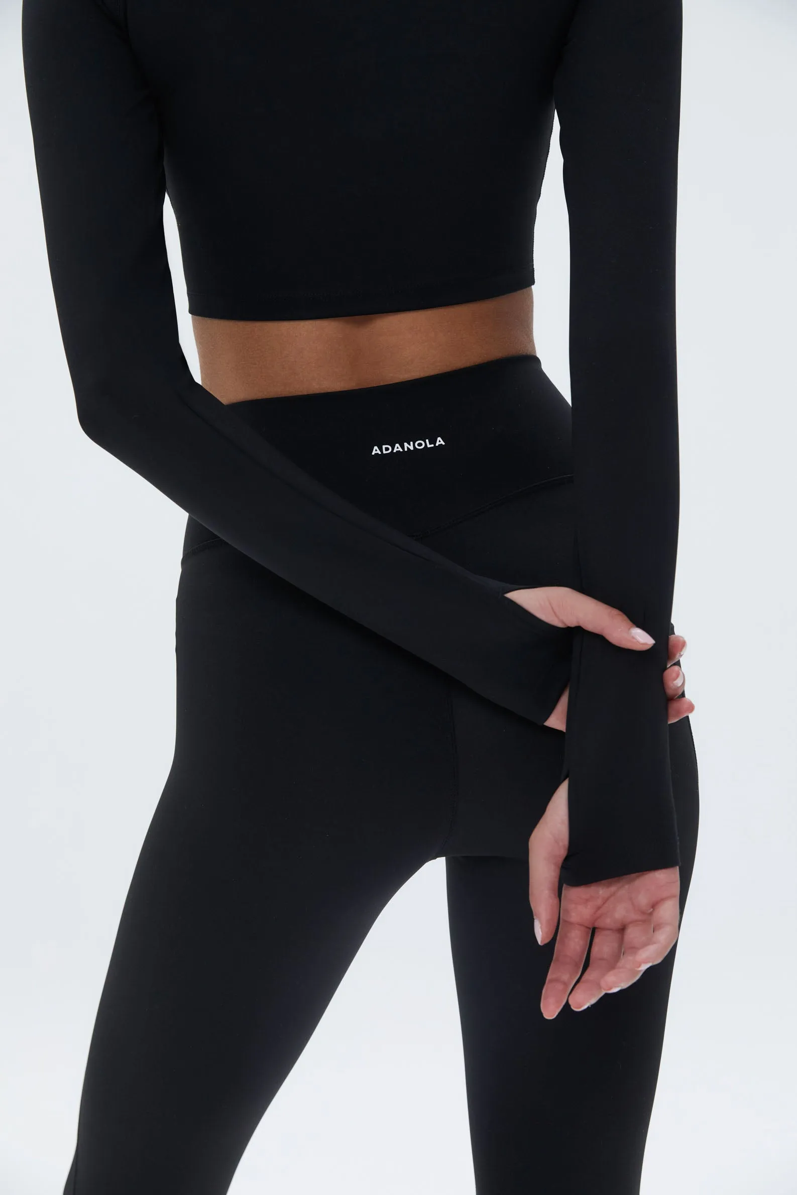 Long Sleeve Crop Top - Black sold by Adanola product image thumbnail 3