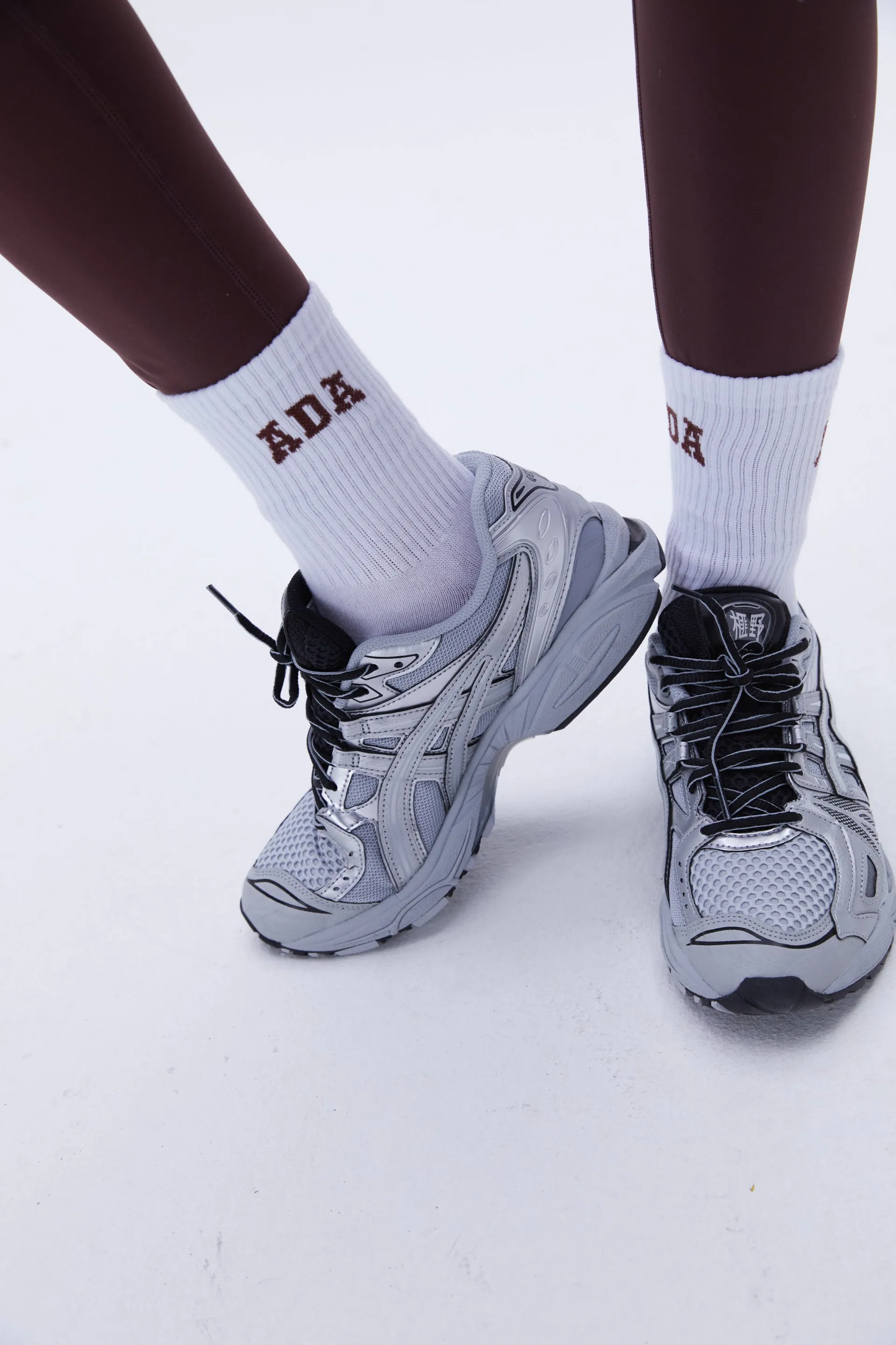 ADA Socks - White/Burgundy sold by Adanola
