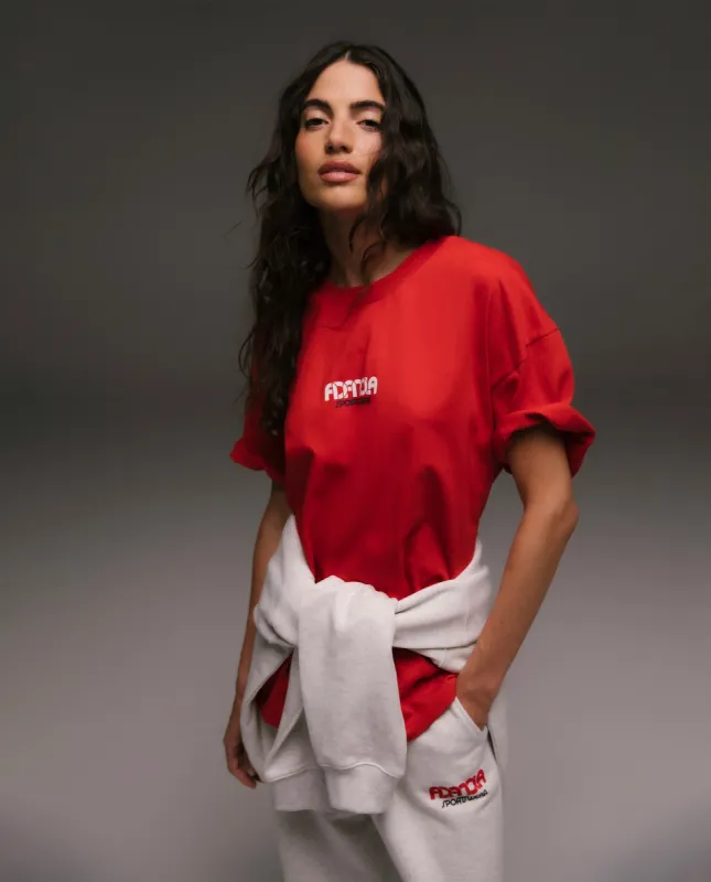 Freehand Washed Short Sleeve Drop Shoulder T-shirt - Mineral