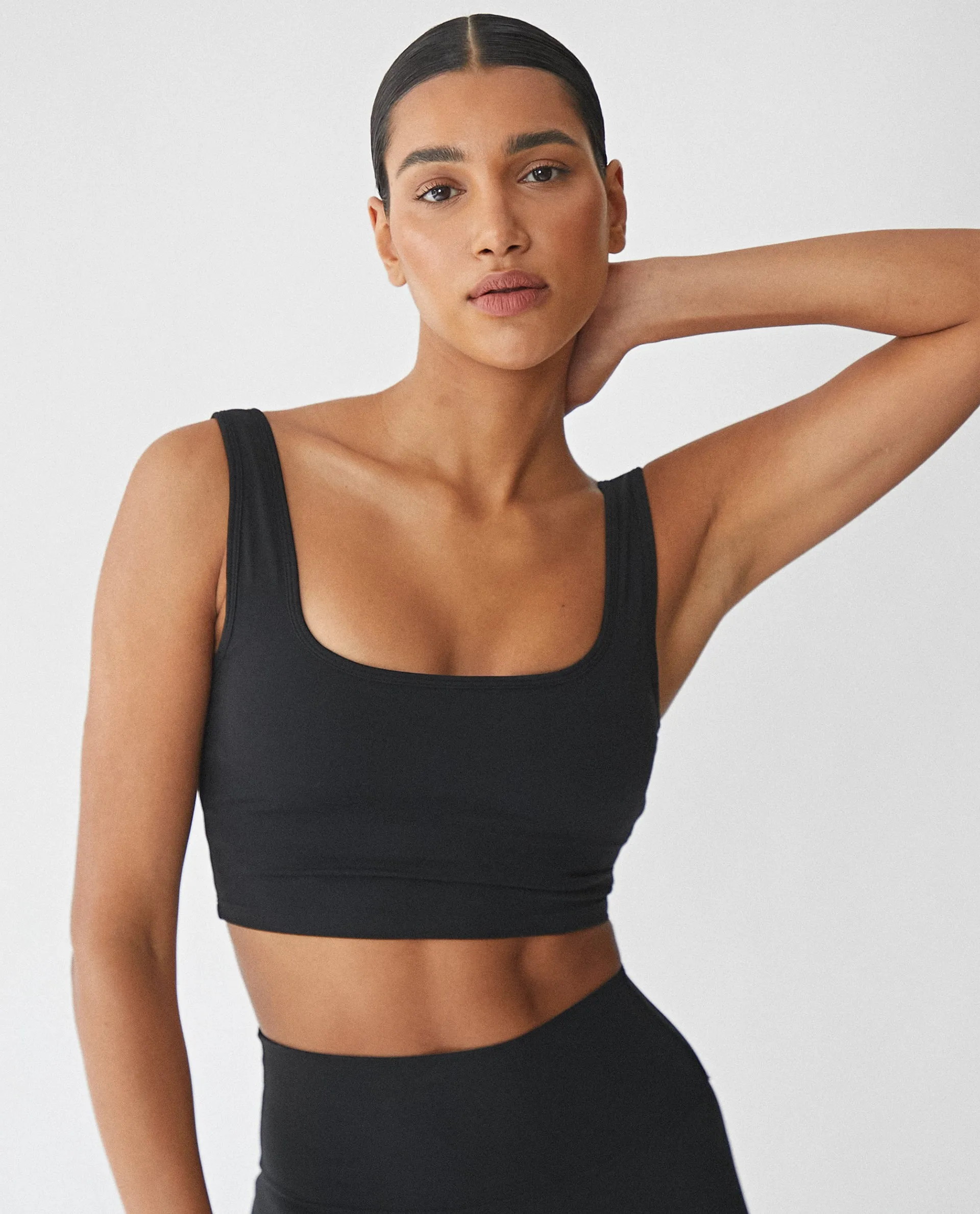 Ultimate Square Neck Bra - Black sold by Adanola