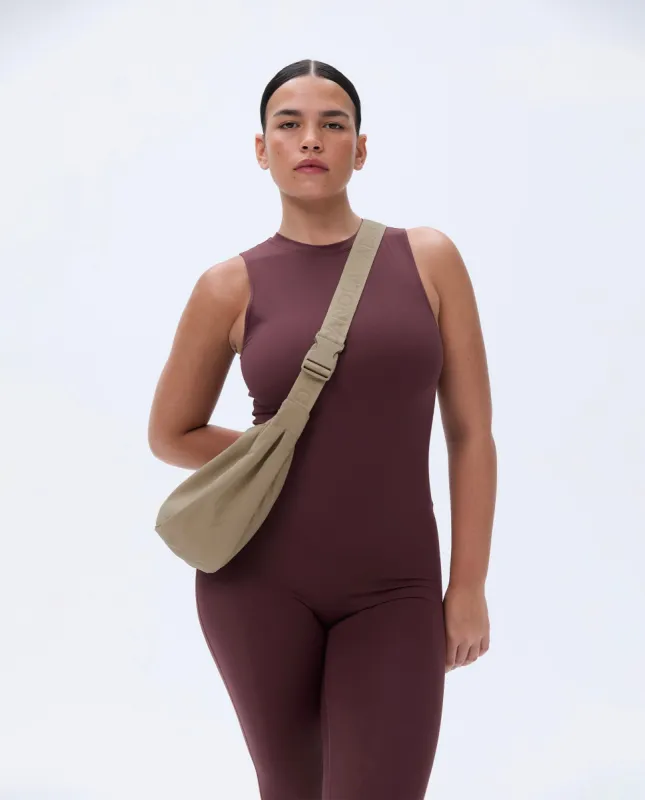 Branded Strap Crossbody Bag - Sand made by Adanola