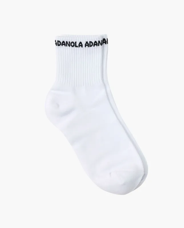 Mid-Length Socks - White sold by Adanola