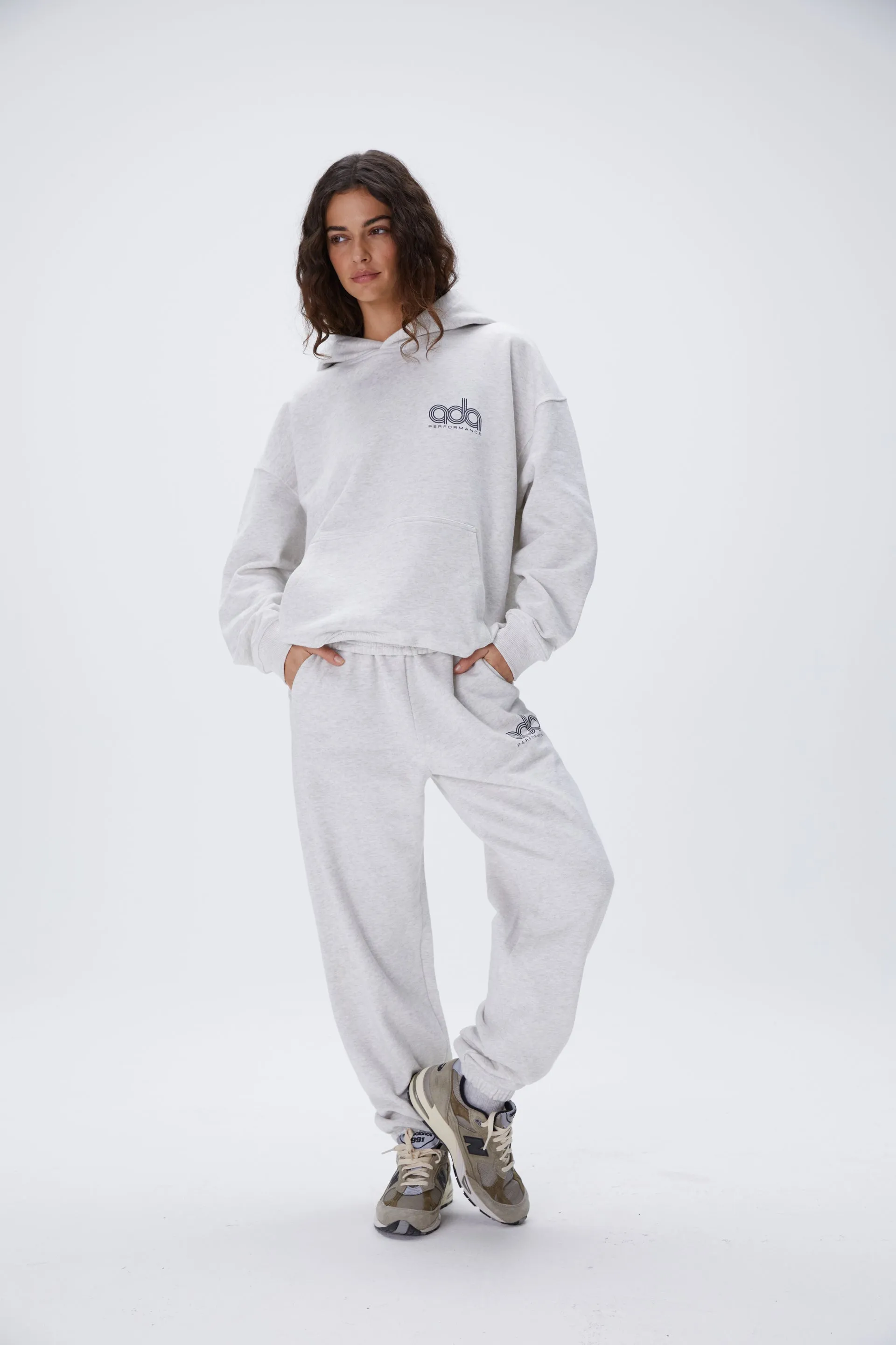 Performance Oversized Hoodie - Light Grey Melange sold by Adanola product image thumbnail 3