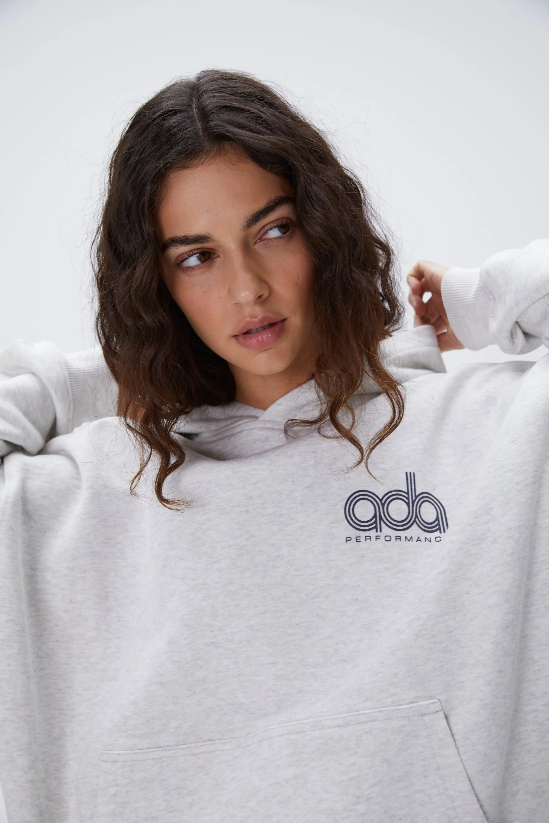 Performance Oversized Hoodie - Light Grey Melange sold by Adanola product image thumbnail 4