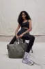 Quilted Nylon Tote Bag - Olive Green sold by Adanola