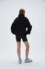 Outdoors Oversized Funnel Neck Zip Sweatshirt - Black sold by Adanola