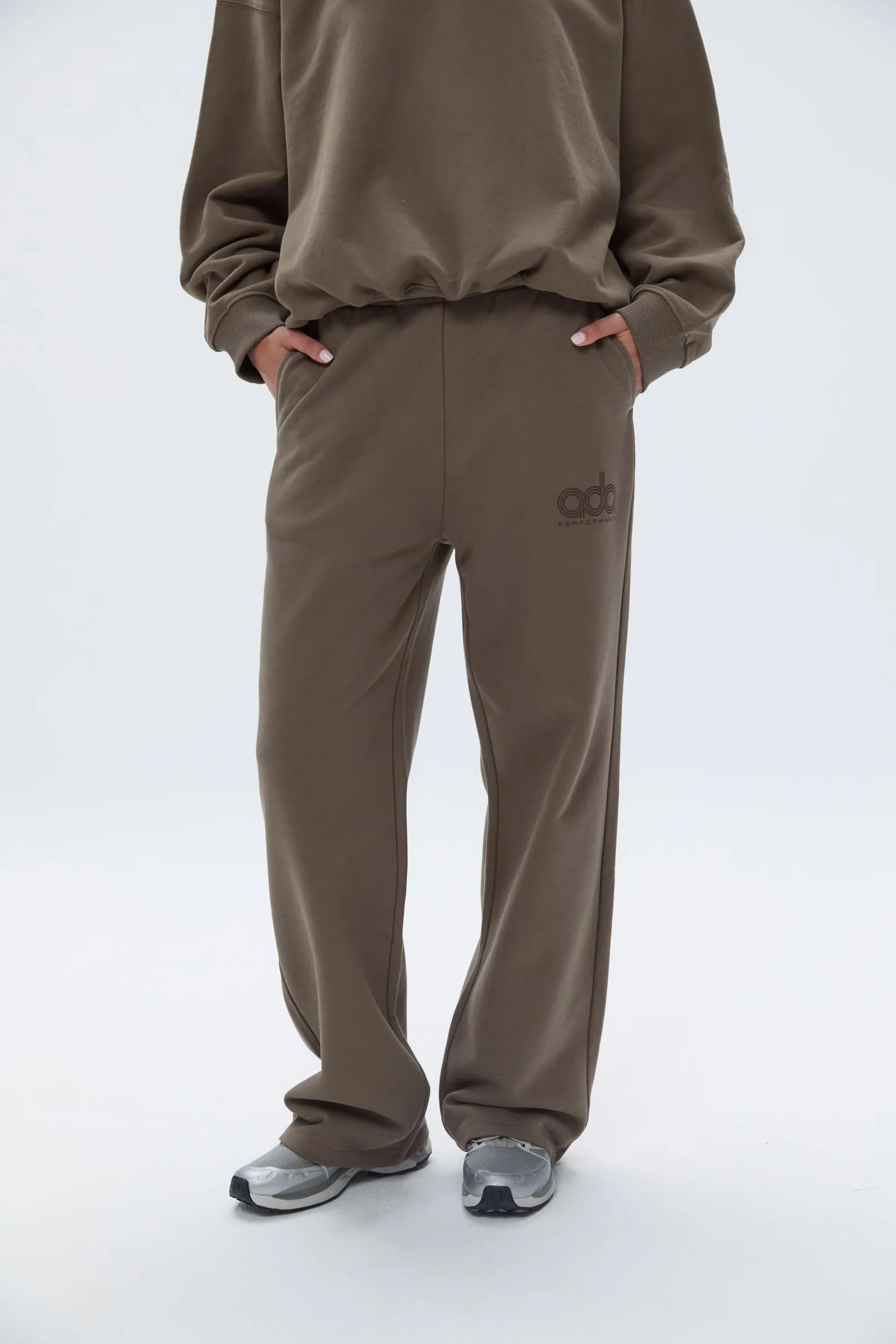 Performance Straight Leg Sweatpants - Cocoa Brown sold by Adanola product image thumbnail 2