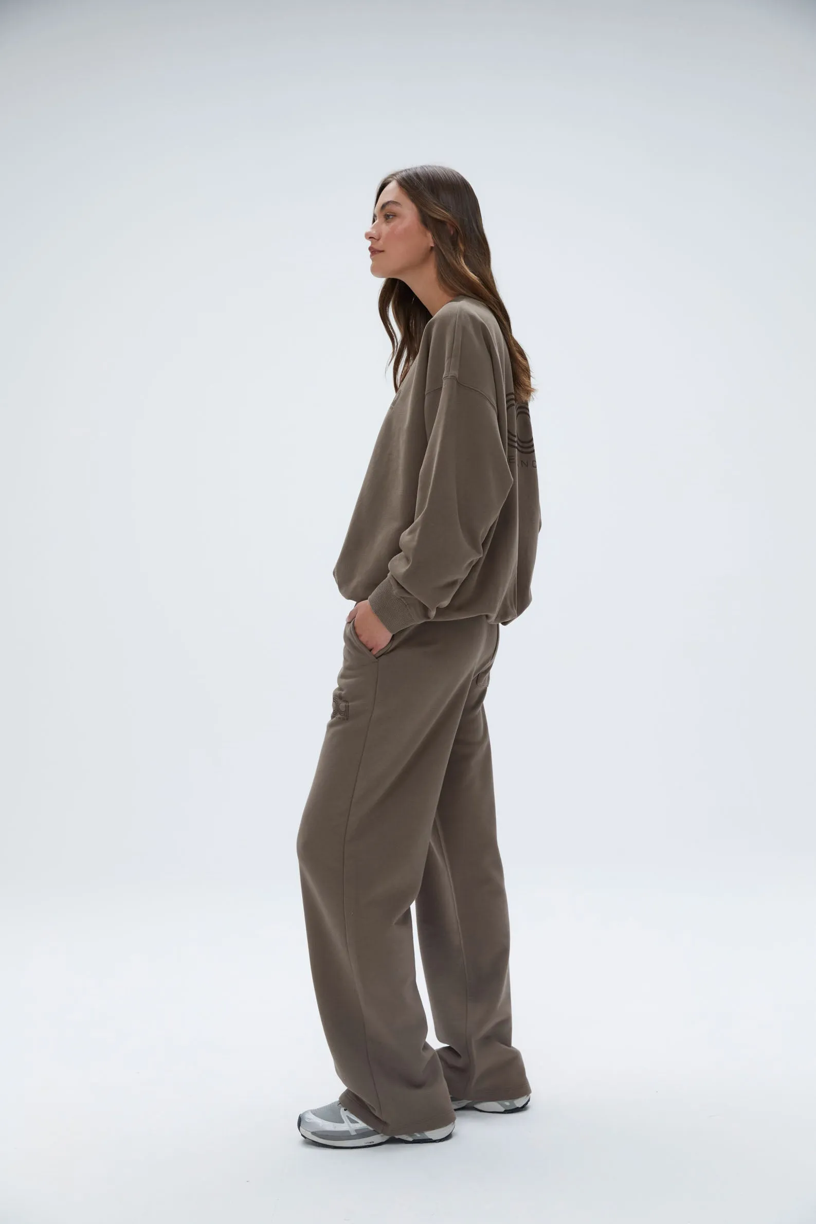 Performance Straight Leg Sweatpants - Cocoa Brown sold by Adanola product image thumbnail 5