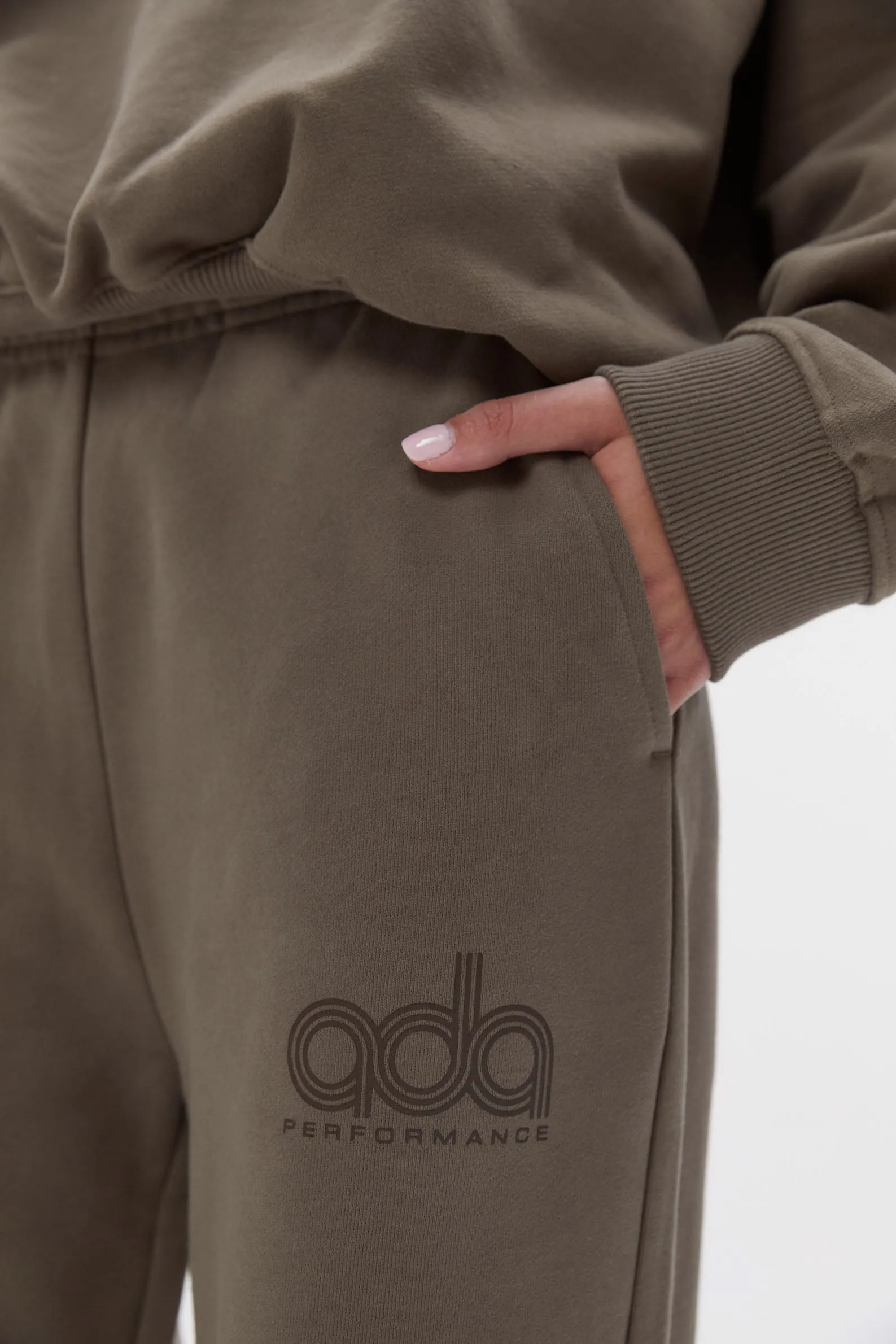 Performance Straight Leg Sweatpants - Cocoa Brown sold by Adanola product image thumbnail 3