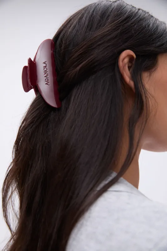 Large Claw Clip - Burgundy sold by Adanola