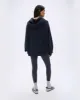 Varsity Oversized Knit Hoodie - Deep Midnight Blue/Cream sold by Adanola