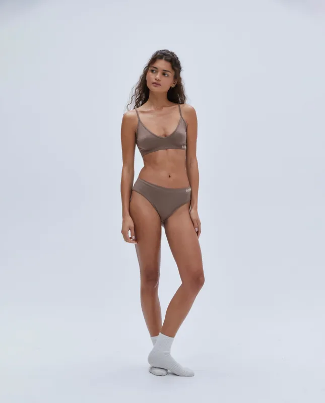 Seamless Intimate Brief - Pebble Brown sold by Adanola