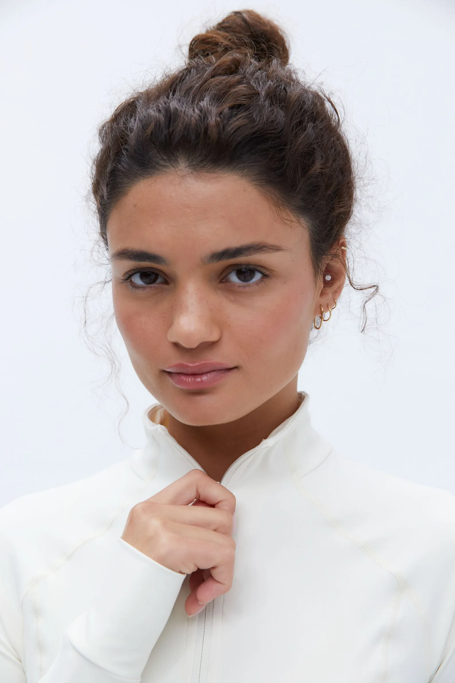 Ultimate Long Sleeve Quarter Zip Top - Marshmallow White sold by Adanola product image thumbnail 4