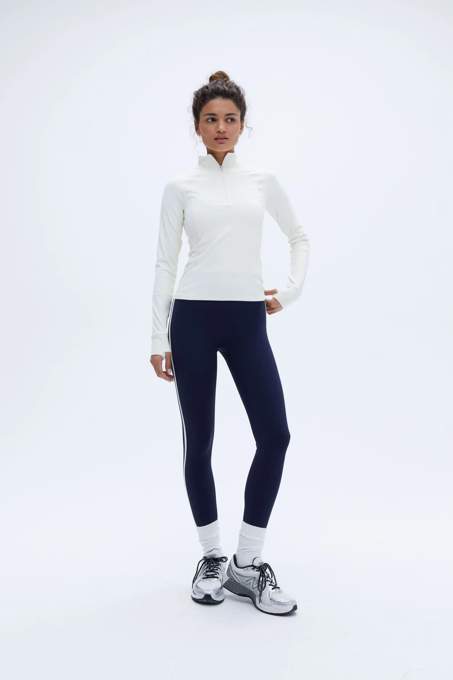 Ultimate Long Sleeve Quarter Zip Top - Marshmallow White sold by Adanola product image thumbnail 5
