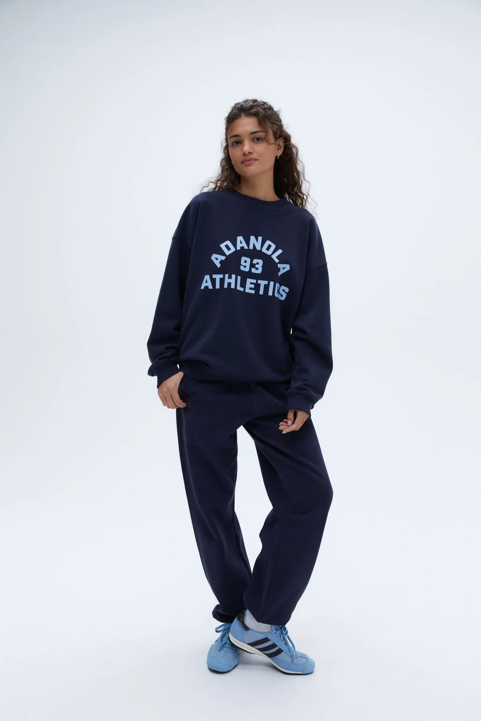 Campus Oversized Sweatshirt - Navy Blue/Powder Blue sold by Adanola product image thumbnail 5