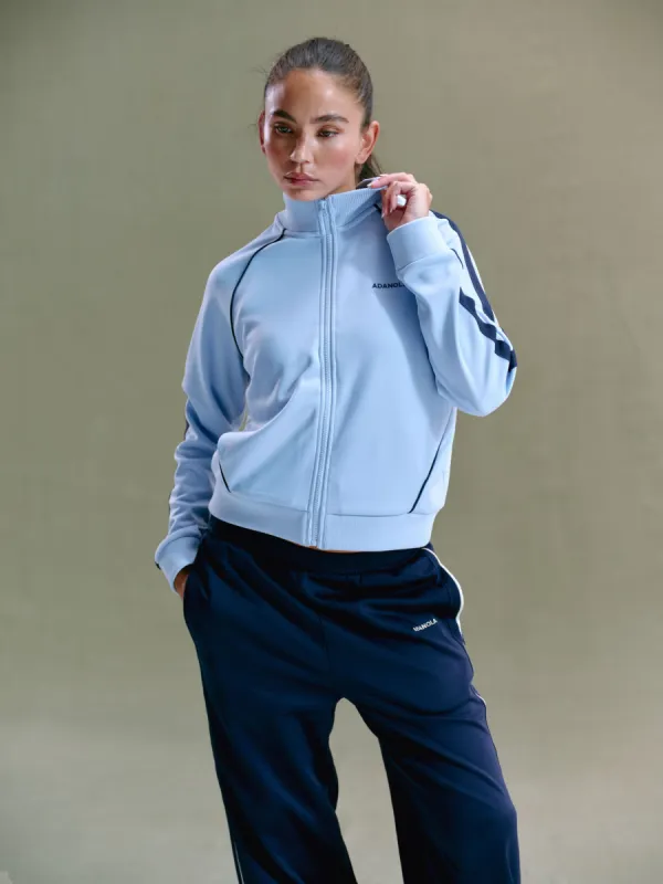 Jersey Track Jacket - Powder Blue sold by Adanola