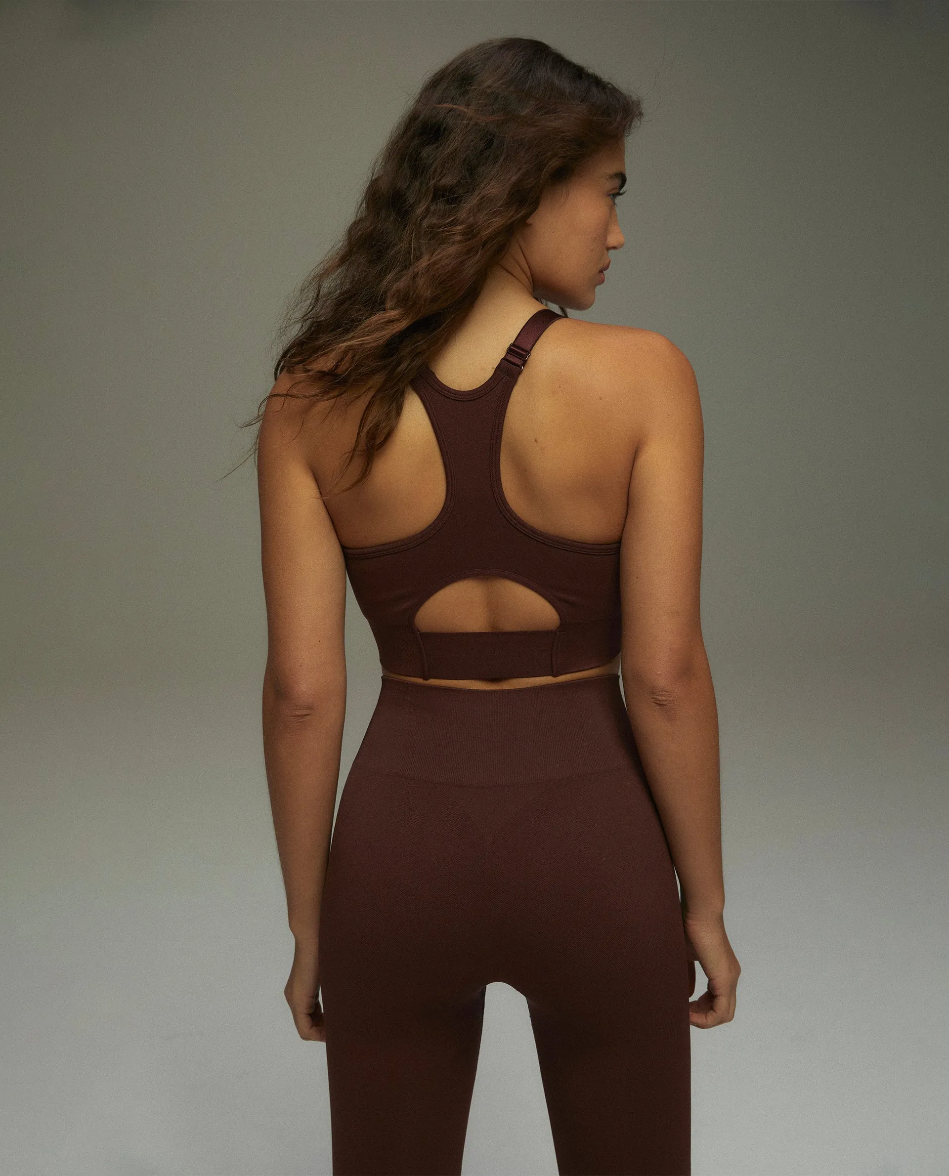 Seamless Racer Adjustable Bra - Burgundy sold by Adanola product image thumbnail 3