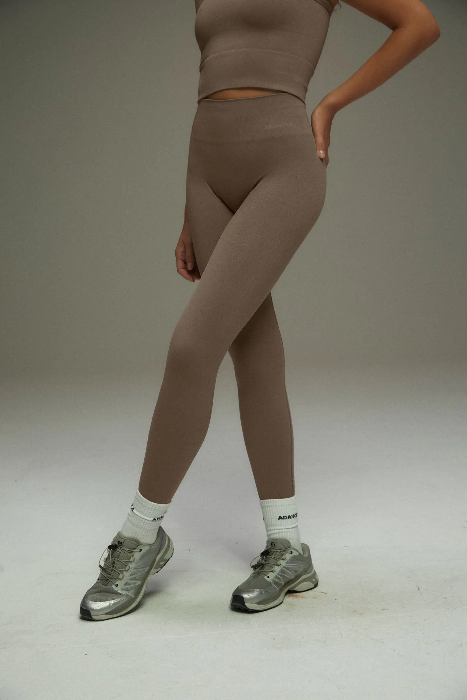 Seamless Leggings - Cocoa Brown sold by Adanola product image thumbnail 4
