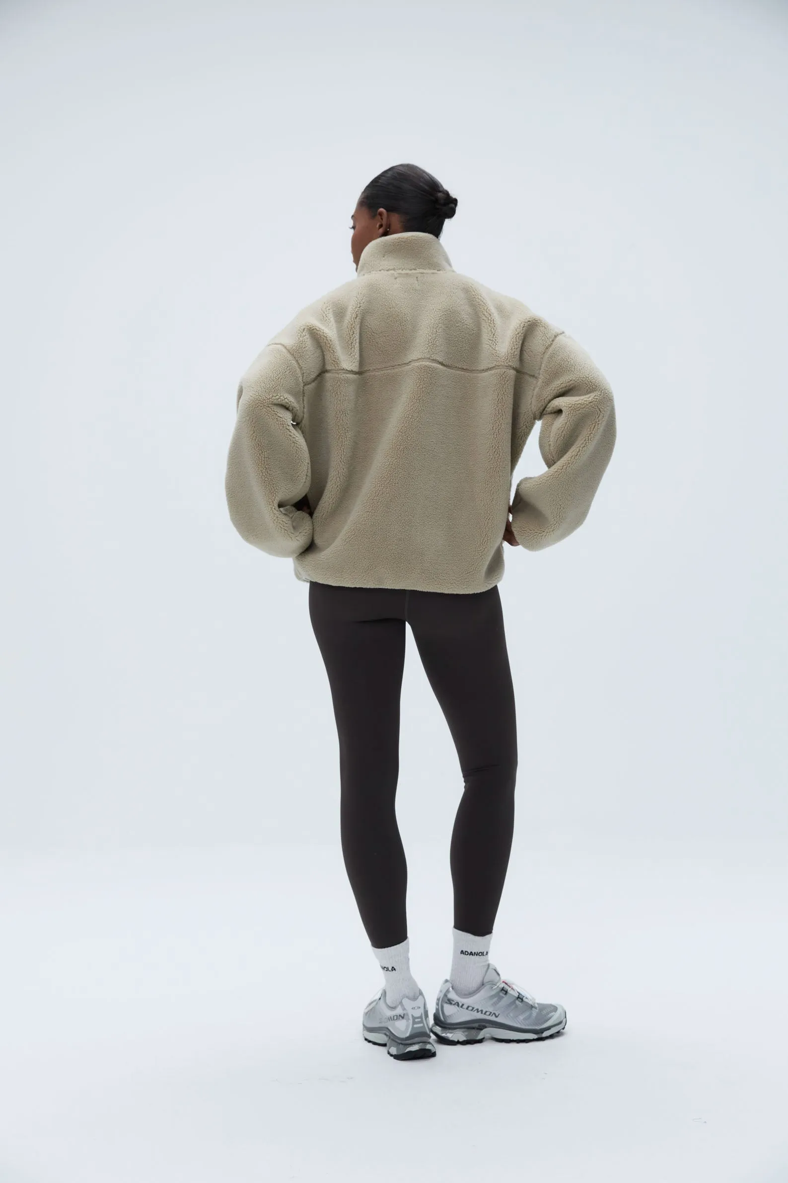 Oversized Pocket Zip Through Fleece - Sand sold by Adanola product image thumbnail 3