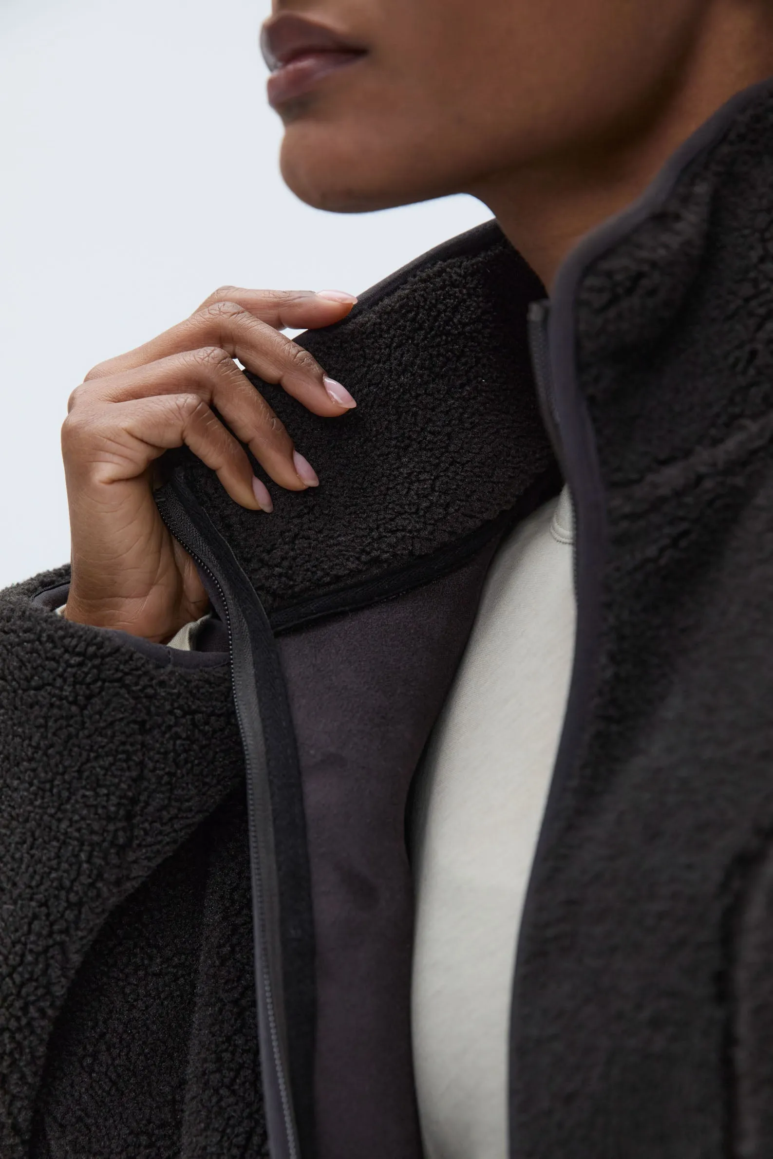 Oversized Pocket Zip Through Fleece - Coffee Bean sold by Adanola product image thumbnail 4