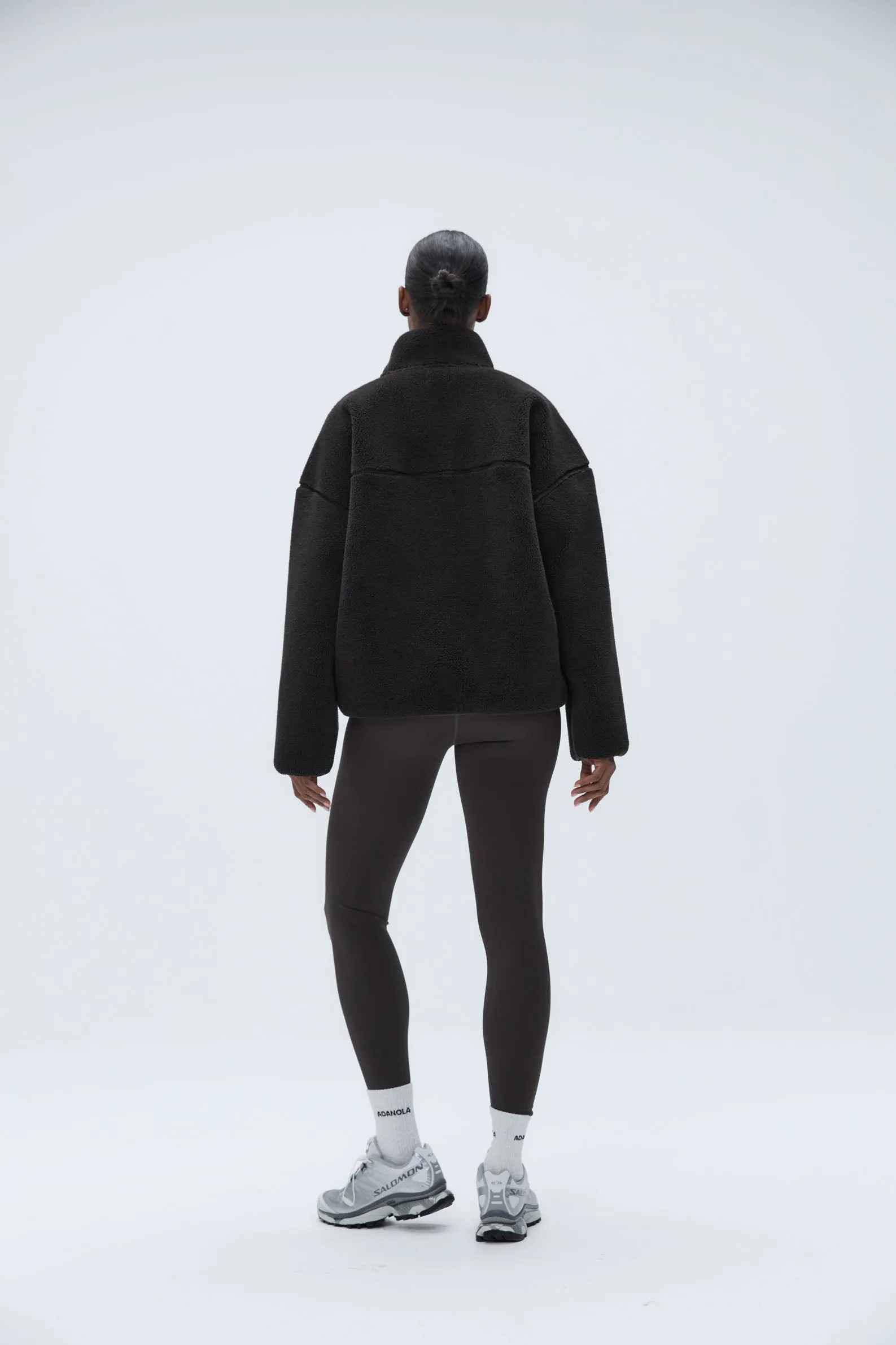 Oversized Pocket Zip Through Fleece - Coffee Bean sold by Adanola product image thumbnail 3