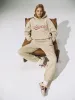 Script Sweatpants - Sand/Vintage Red sold by Adanola