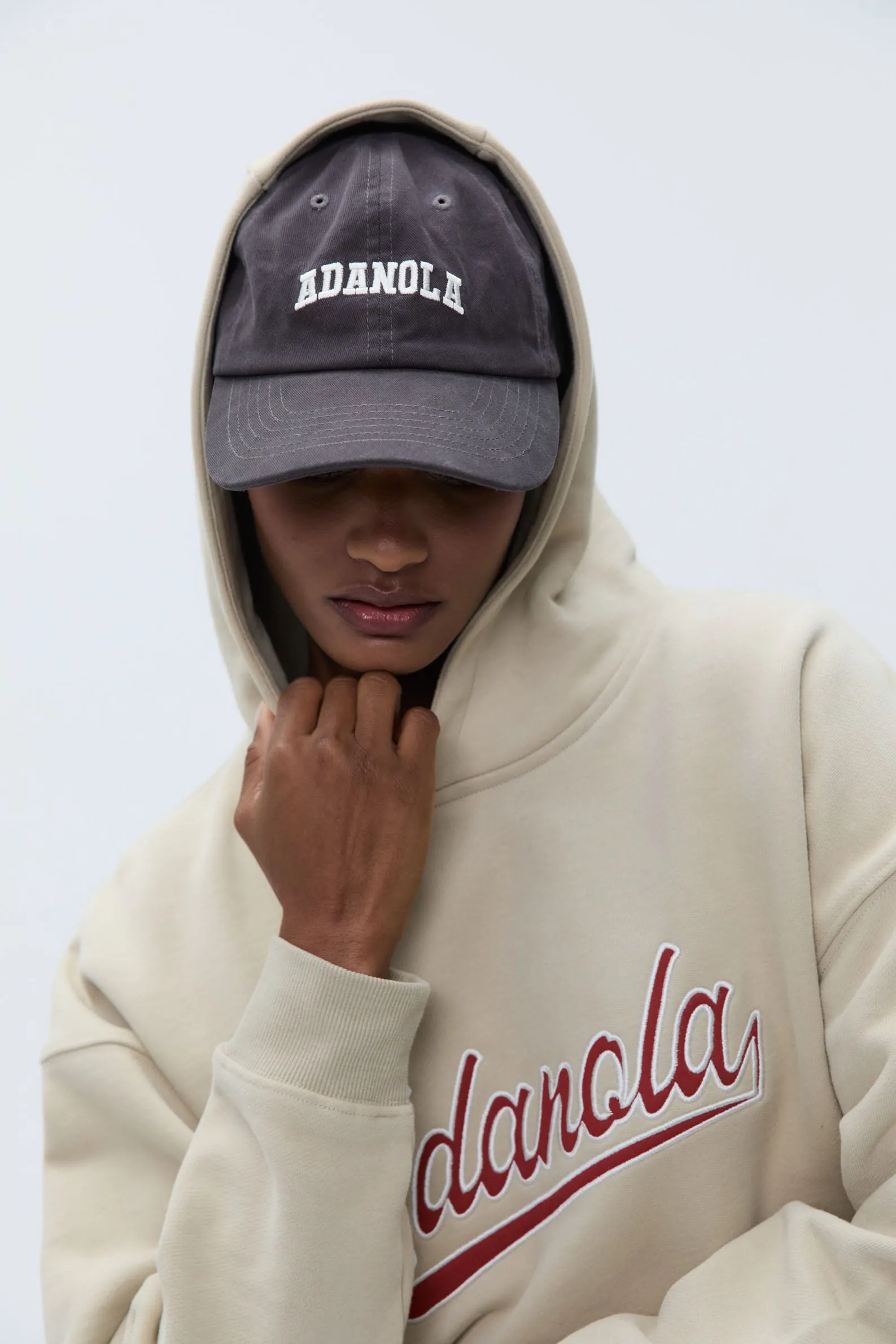 Varsity Cap - Coffee Bean/Cream sold by Adanola