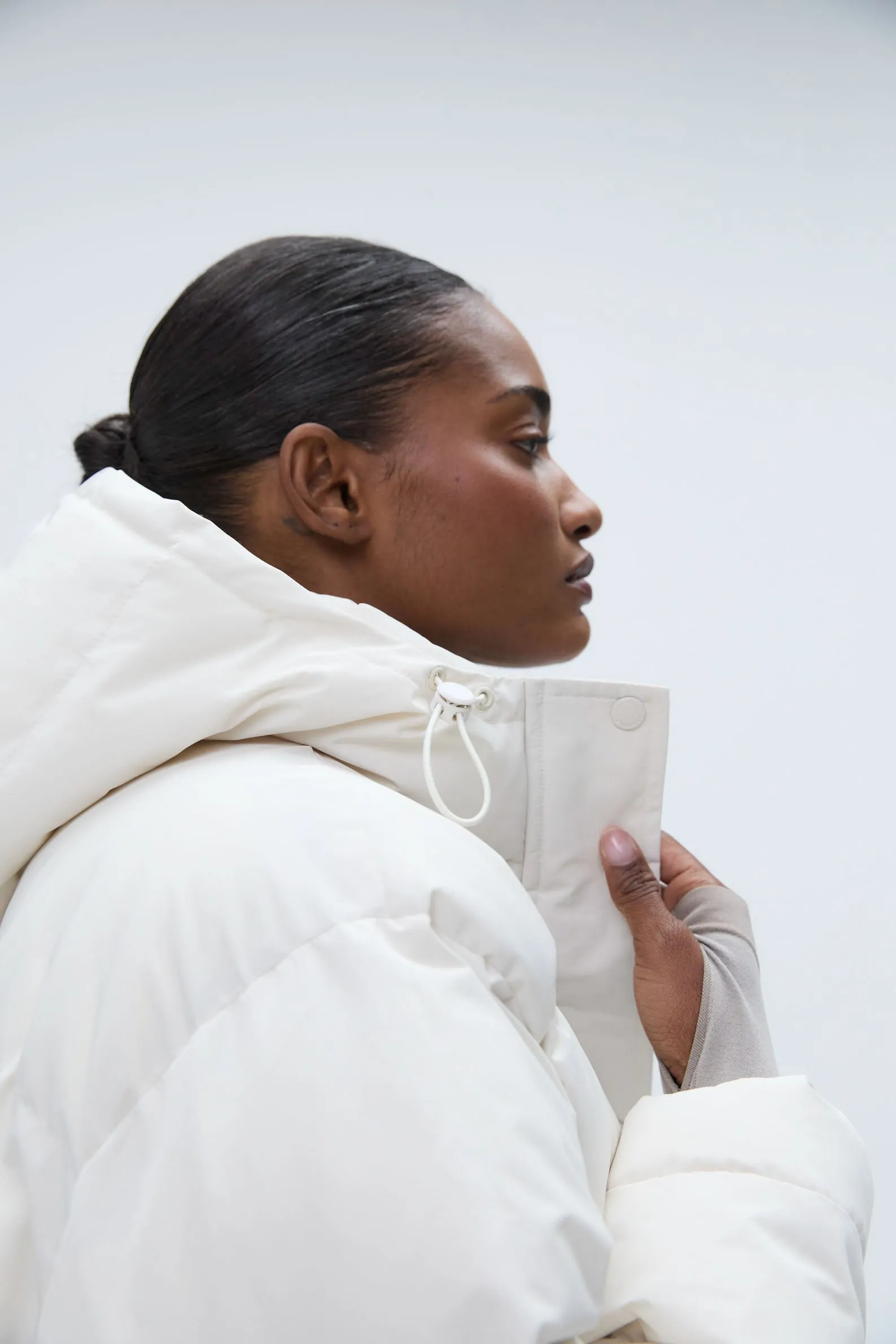 Hooded Puffer Jacket - Marshmallow White sold by Adanola product image thumbnail 3