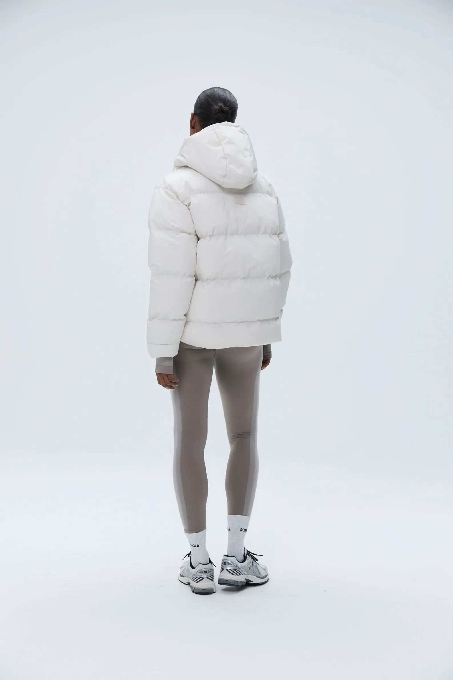 Hooded Puffer Jacket - Marshmallow White sold by Adanola product image thumbnail 4