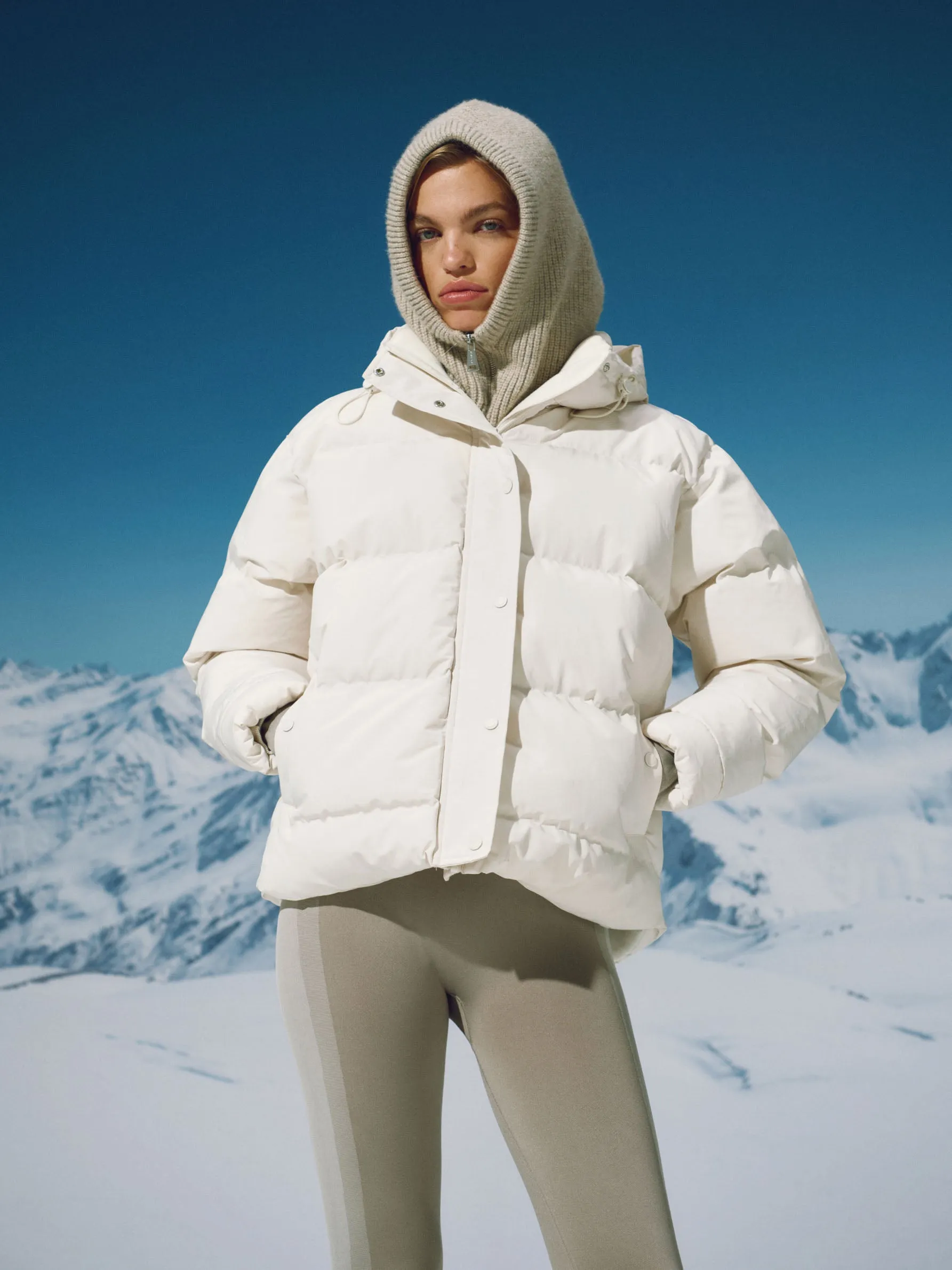 Hooded Puffer Jacket - Marshmallow White sold by Adanola