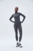 Ultimate Long Sleeve Zip Up Top - Dark Grey sold by Adanola
