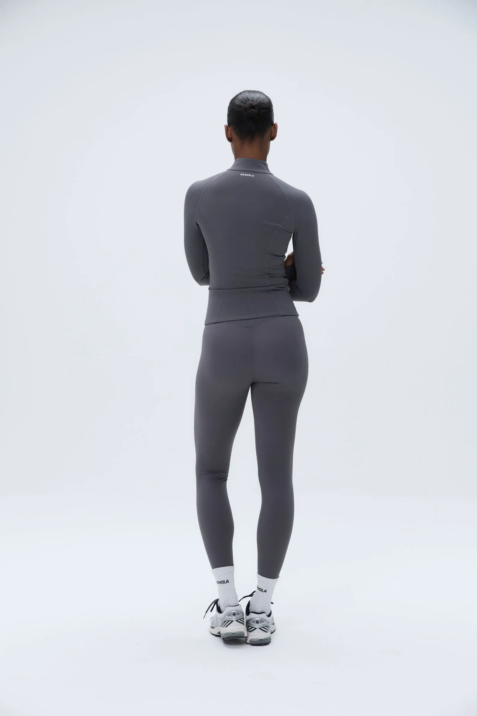 Ultimate Long Sleeve Zip Up Top - Dark Grey sold by Adanola product image thumbnail 3