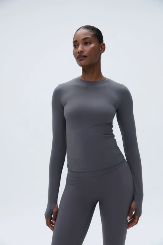 Ultimate Long Sleeve Top - Dark Grey sold by Adanola