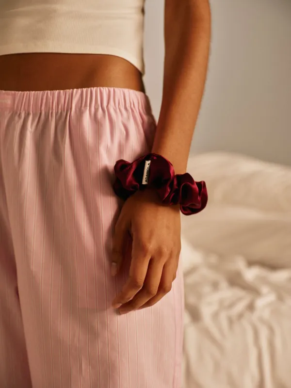 Silk Scrunchie - Burgundy sold by Adanola