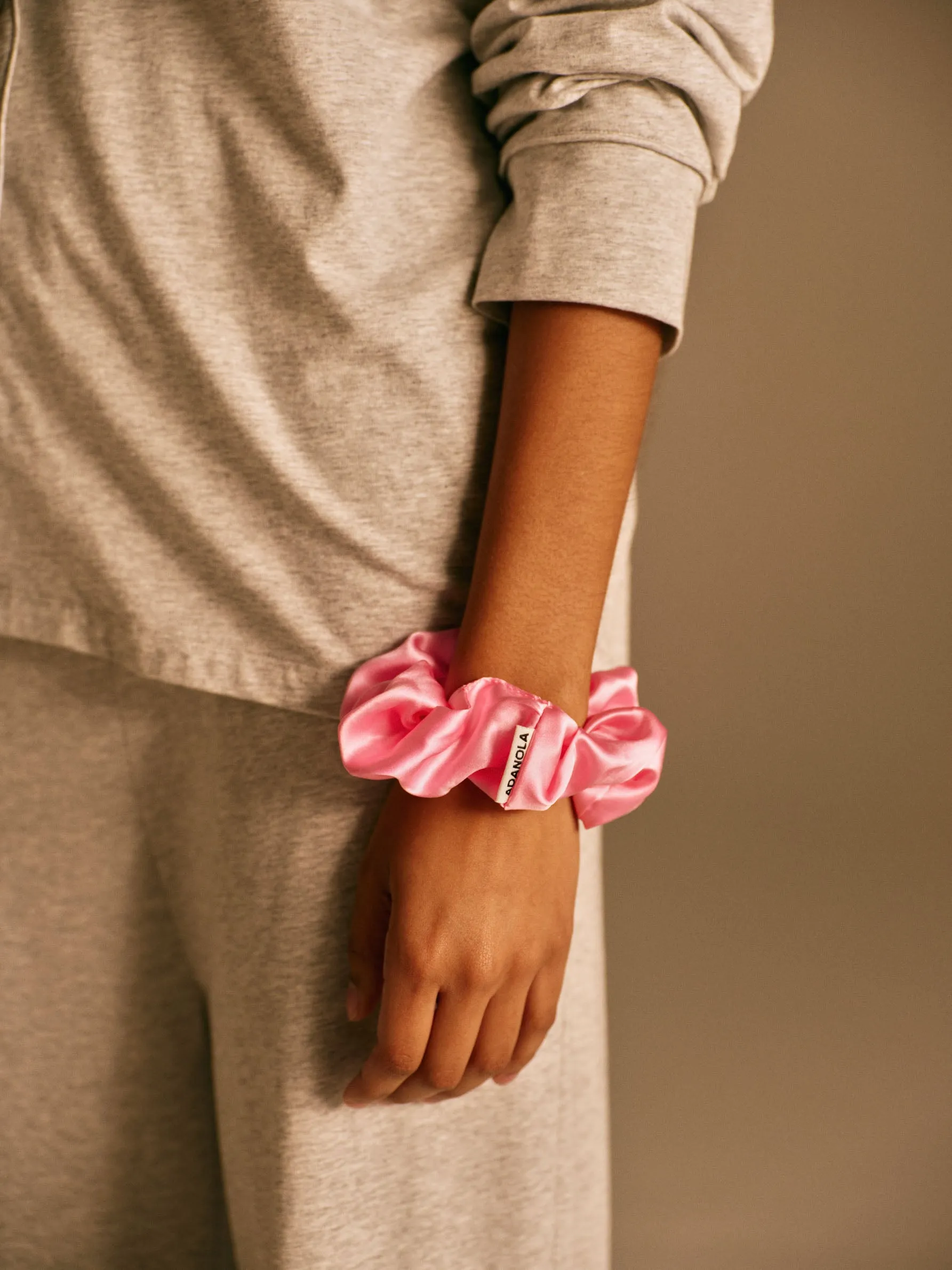 Silk Scrunchie - Candy Pink sold by Adanola